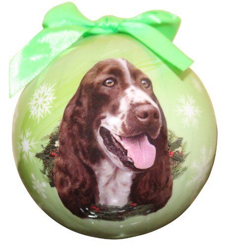 Springer Spaniel Christmas Ornament Shatter Proof Ball Easy To Personalize
