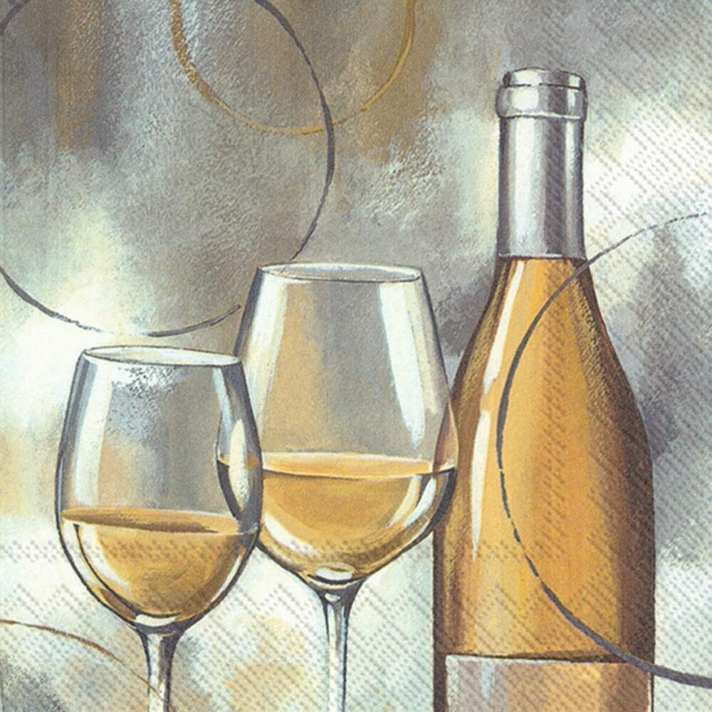 Boston International 6.5 x 6.5 in. Paper Lunch Napkin Modern White Wine