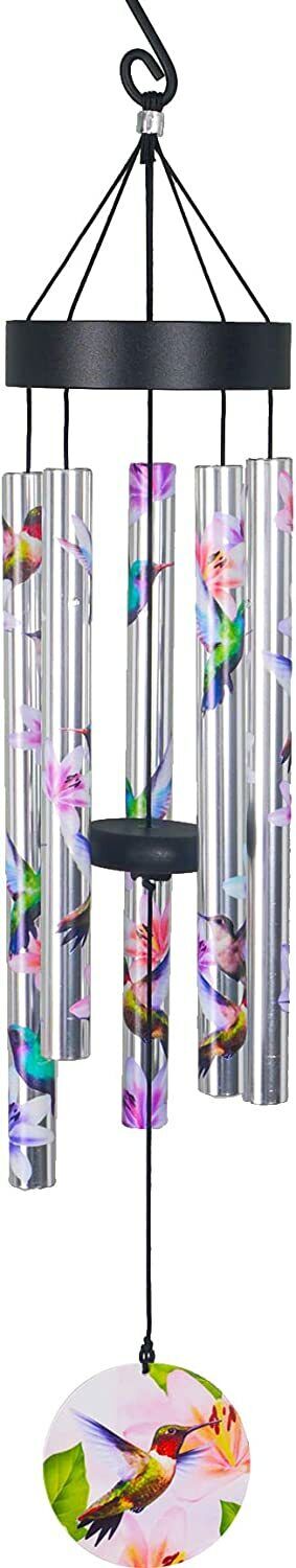Spoontiques Decorative Chimes for Yard and Garden, Hummingbird Wind Chime