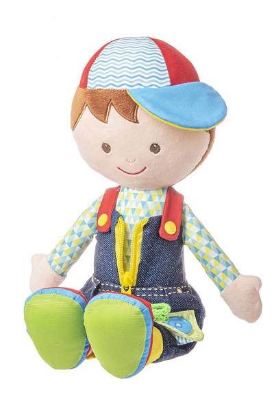 Ganz Learn to Dress Boy Doll with Brown Hair and Jeans Outfit, 15.5 inches