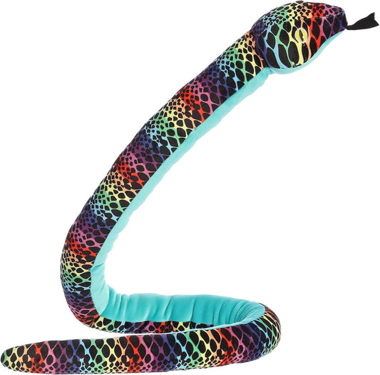 Aurora® Playful Snake Kusheez™ Rainbow Snake Stuffed Animal, 51 in