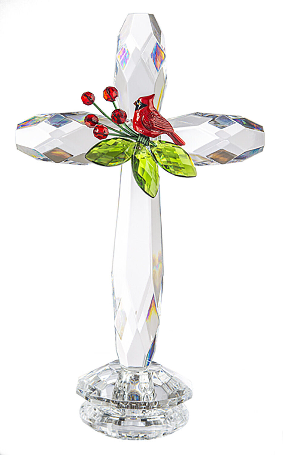 Ganz Cardinal Standing Cross Acrylic 7.5 Inches