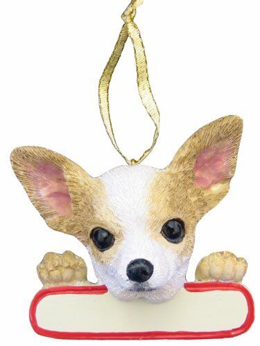 E & S Pets ORN218-10 Santa's Pals Fawn Chihuahua Christmas Ornament