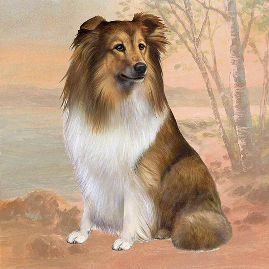 Shetland Sheepdog Tabletop Drink Coaster (1)