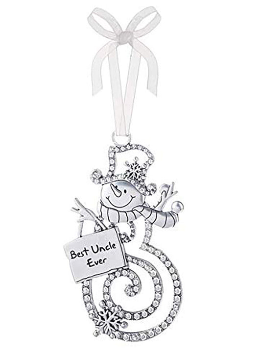 Ganz Ornament - Best Uncle Ever - Silver