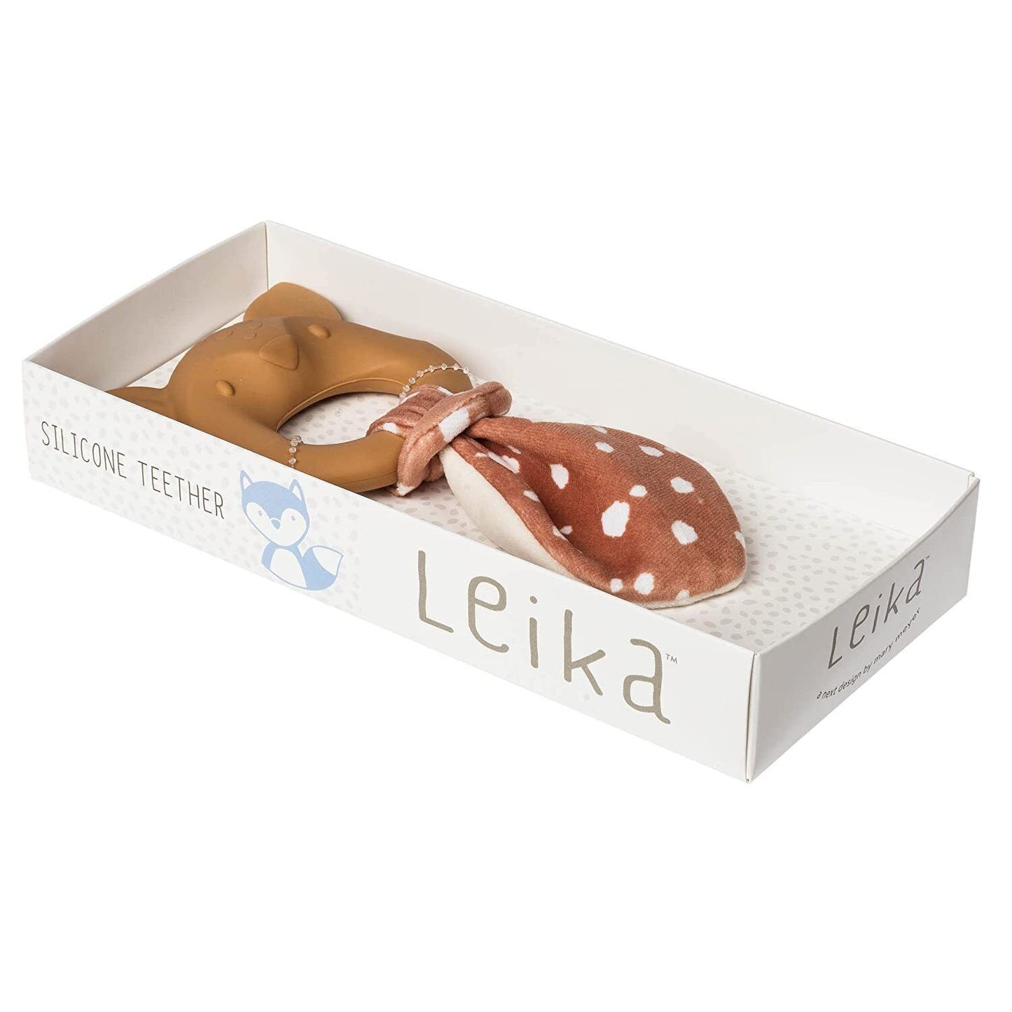 Mary Meyer Leika Silicone Baby Teething Toy, 9-Inches, Little Fawn