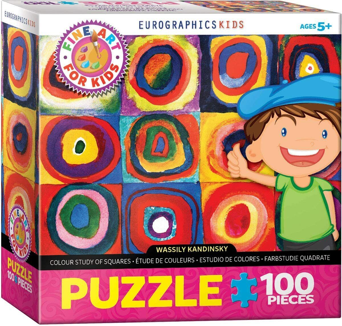 EuroGraphics Colour Study of Squares by Kandinsky Puzzle Jigsaw Puzzle, 100 pc.