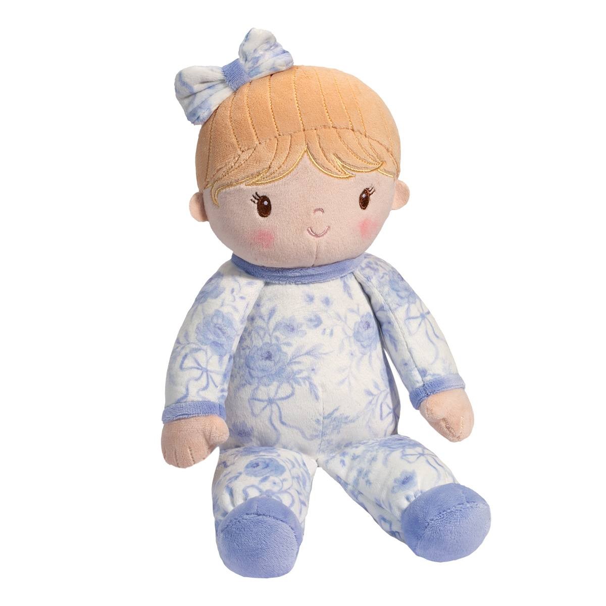 Douglas Toys June PJ Purple Soft Girl Doll Plush Stuffed, 9.5 inch