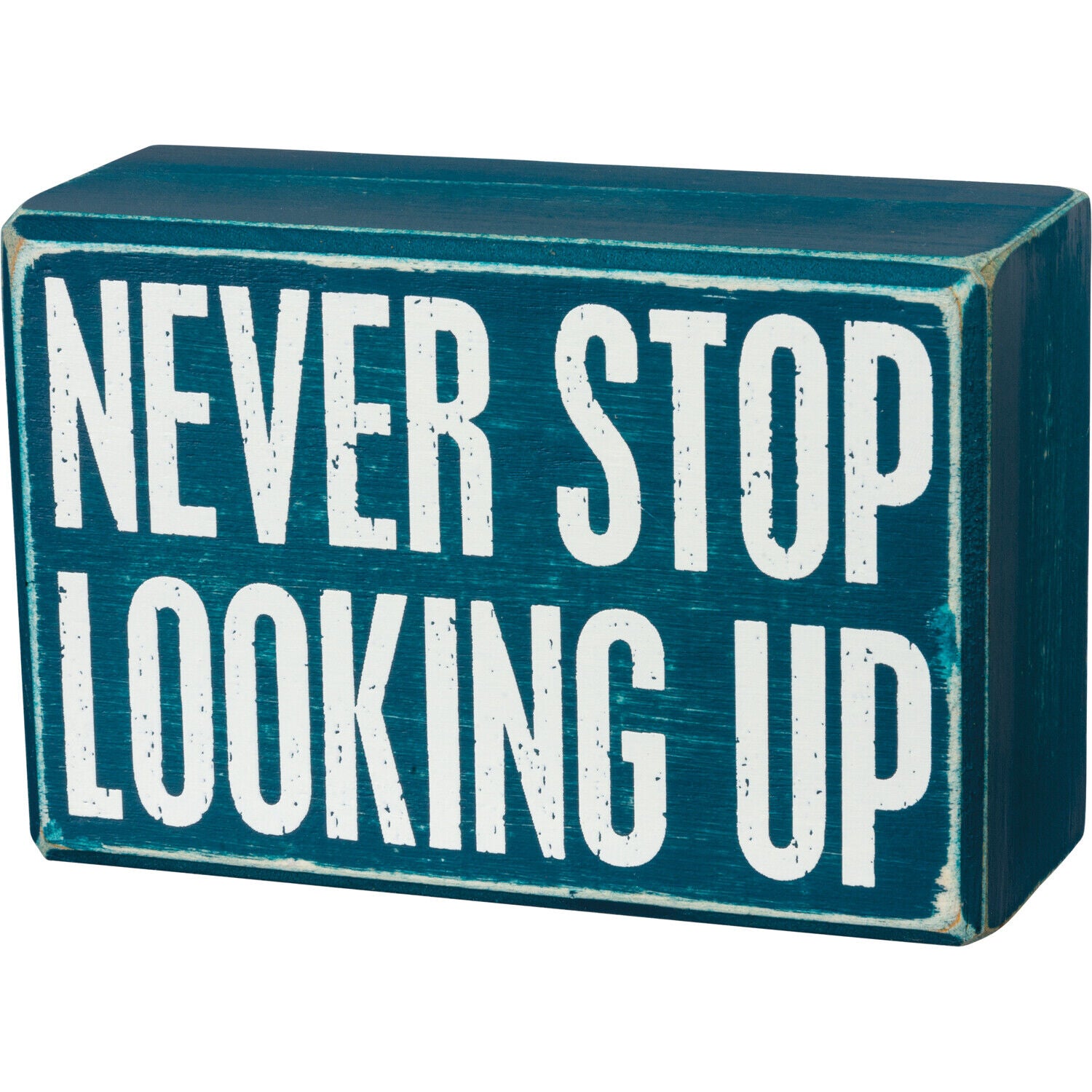Primitives by Kathy Box Sign/Sock Set - Never Stop Looking Up