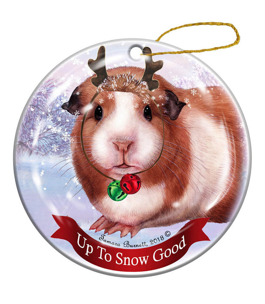 Holiday Pet Gifts Guinea Pig American Porcelain Christmas Ornament