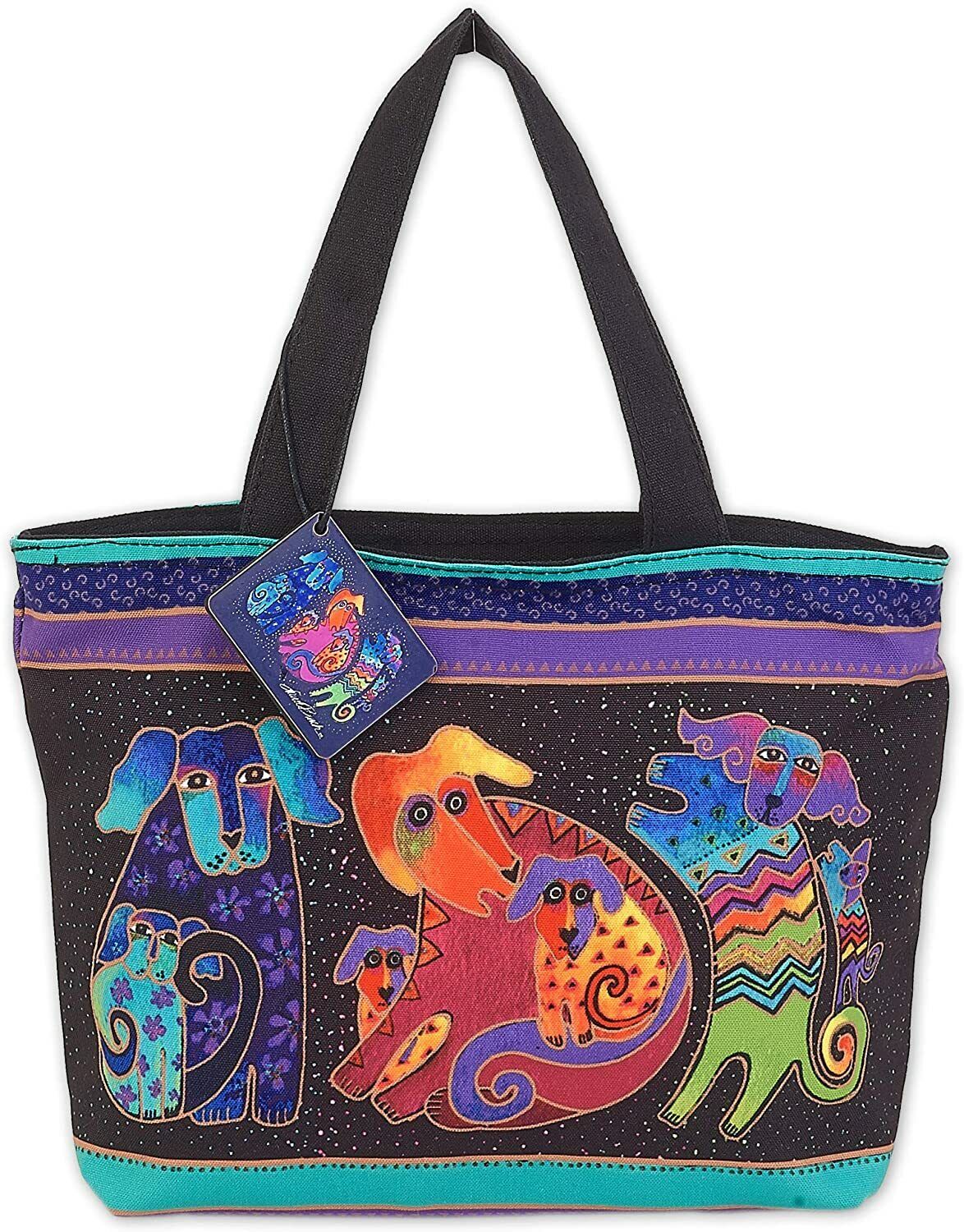 Laurel Burch Artistic Totes Shoulder Zipper Top, 18 by 15-Inch, Dogs and Doggies