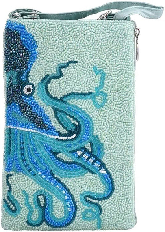 Bamboo Trading Company Cell Phone or Club Bag, Ocean Octopus, Teal