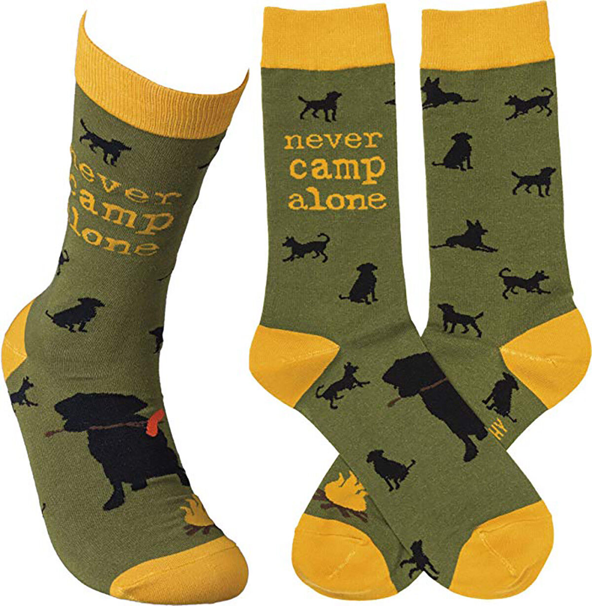 Good Dog Socks Never Camp Alone Primitives by Kathy