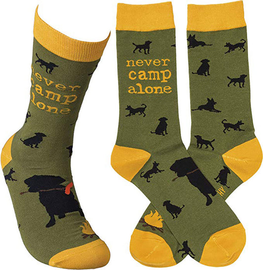 Good Dog Socks Never Camp Alone Primitives by Kathy