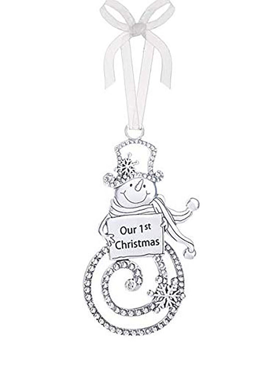 Ganz Ornament - Our 1st First Christmas - Silver