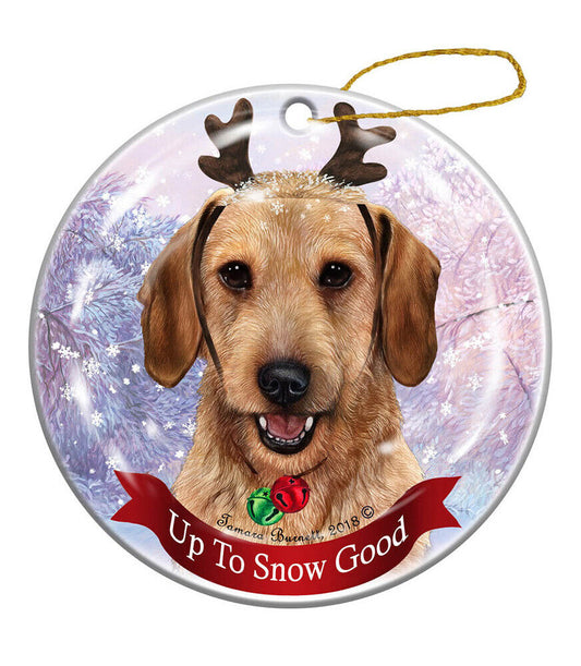 Holiday Pet Gifts Dachshund Wirehair Wheaten Dog Porcelain Christmas Ornament