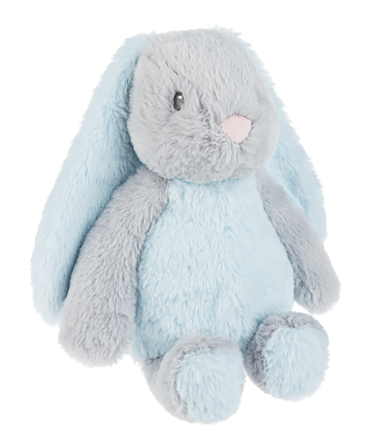 Baby Ganz Downy Blue/Grey Bunny Plush Stuffed Animal, 11"