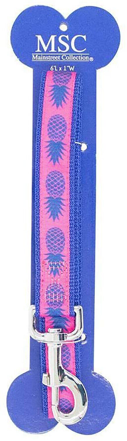 Mainstreet Collection Dog Leash - Pink Pineapples