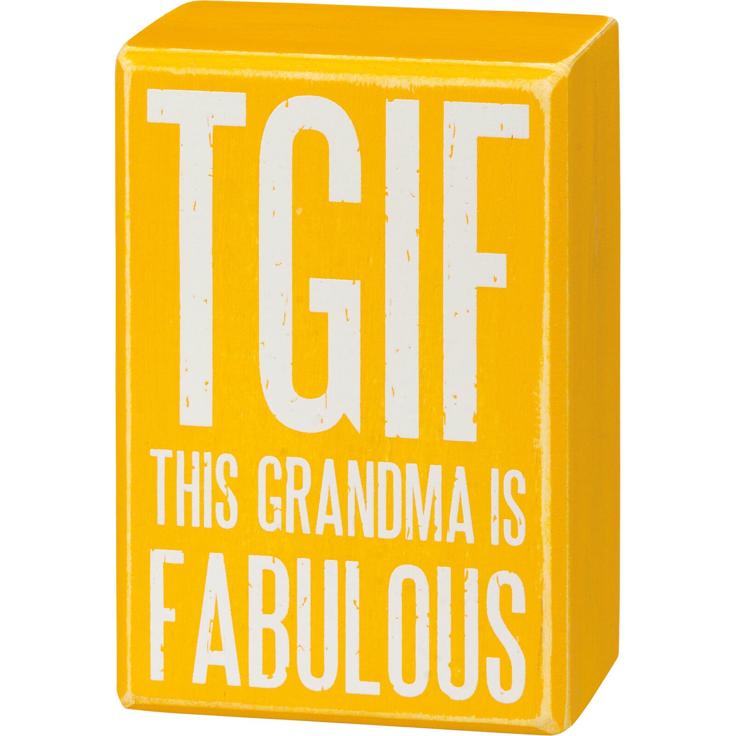 Primitives by Kathy Box Sign & Pair of Socks Set - TGIF This Grandma is Fabulous