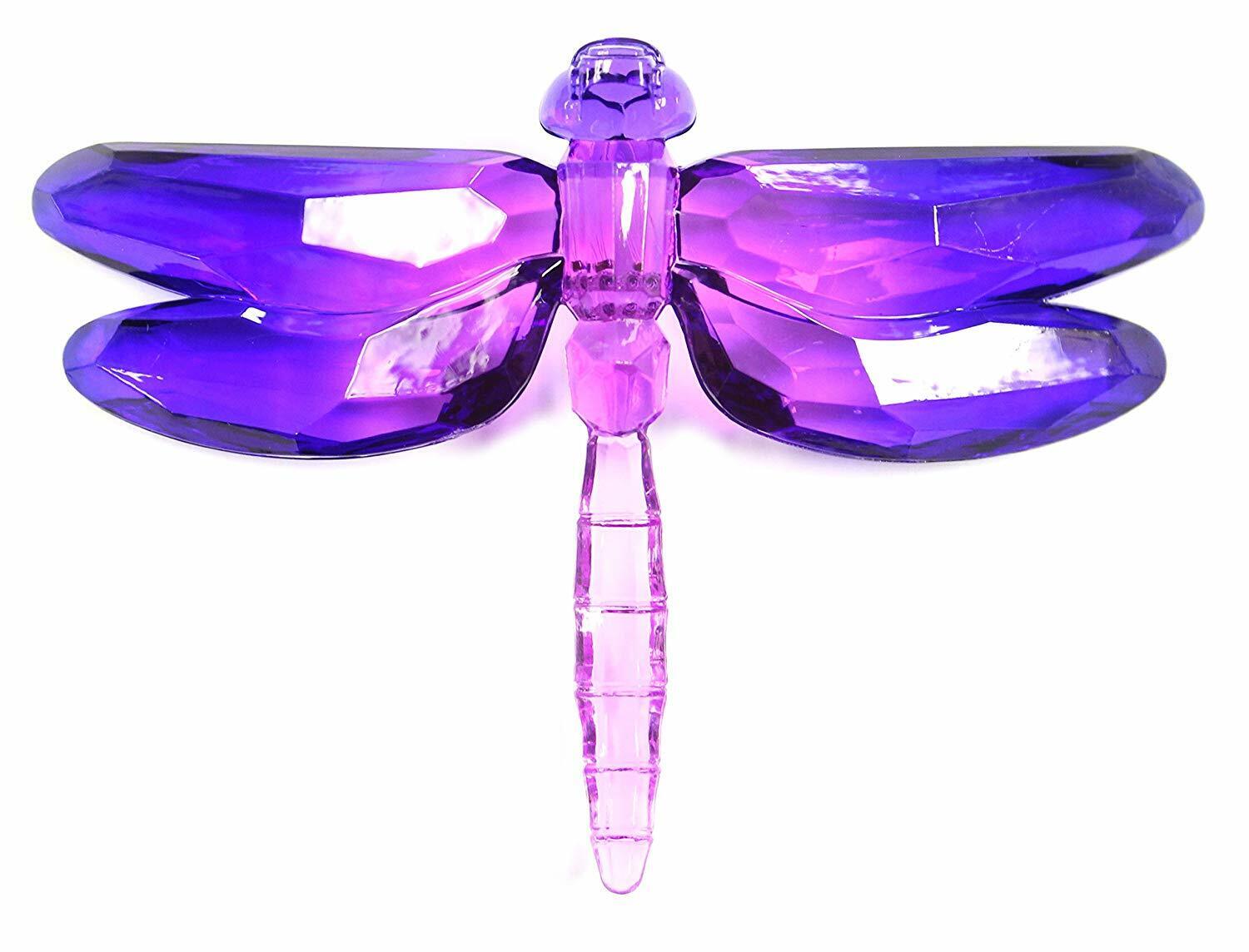 Crystal Expressions Acrylic 2 Tone Dragonfly Ornament/ Sun-Catcher (Purple)