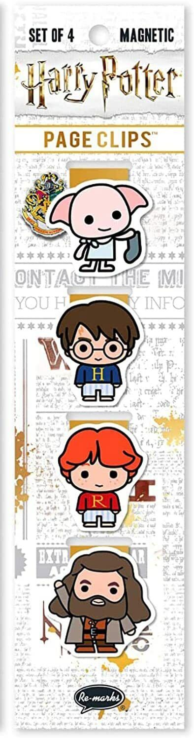 Re-marks Harry Potter Hogwarts II Dobby w Sock, Magnetic Page Clips, Set of 4
