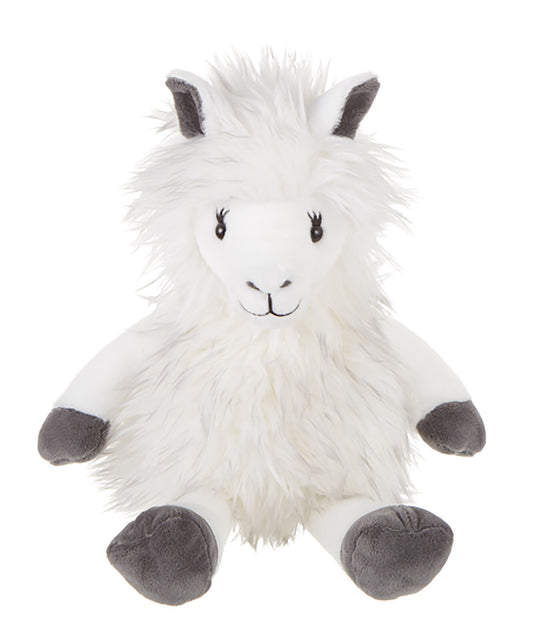 Ganz Lessie White with Gray Tipped Fur Llama Plush Stuffed Animal, 16"