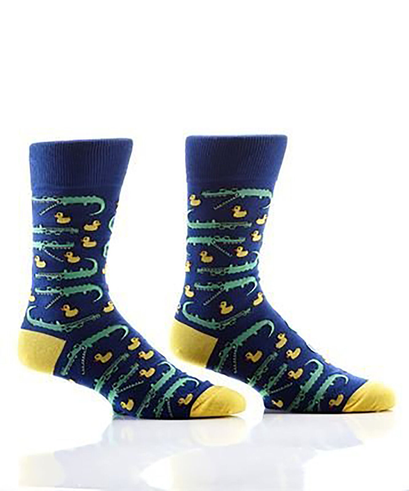 Yo Sox Men's Crew Sock, Alligators and Ducks Fits Shoe Size 7-12.