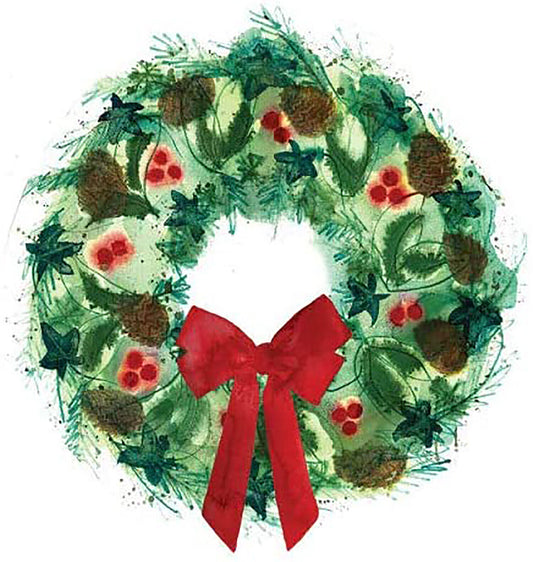 PaperProducts Design Winter Wreath Beverage Napkin, 20 CT