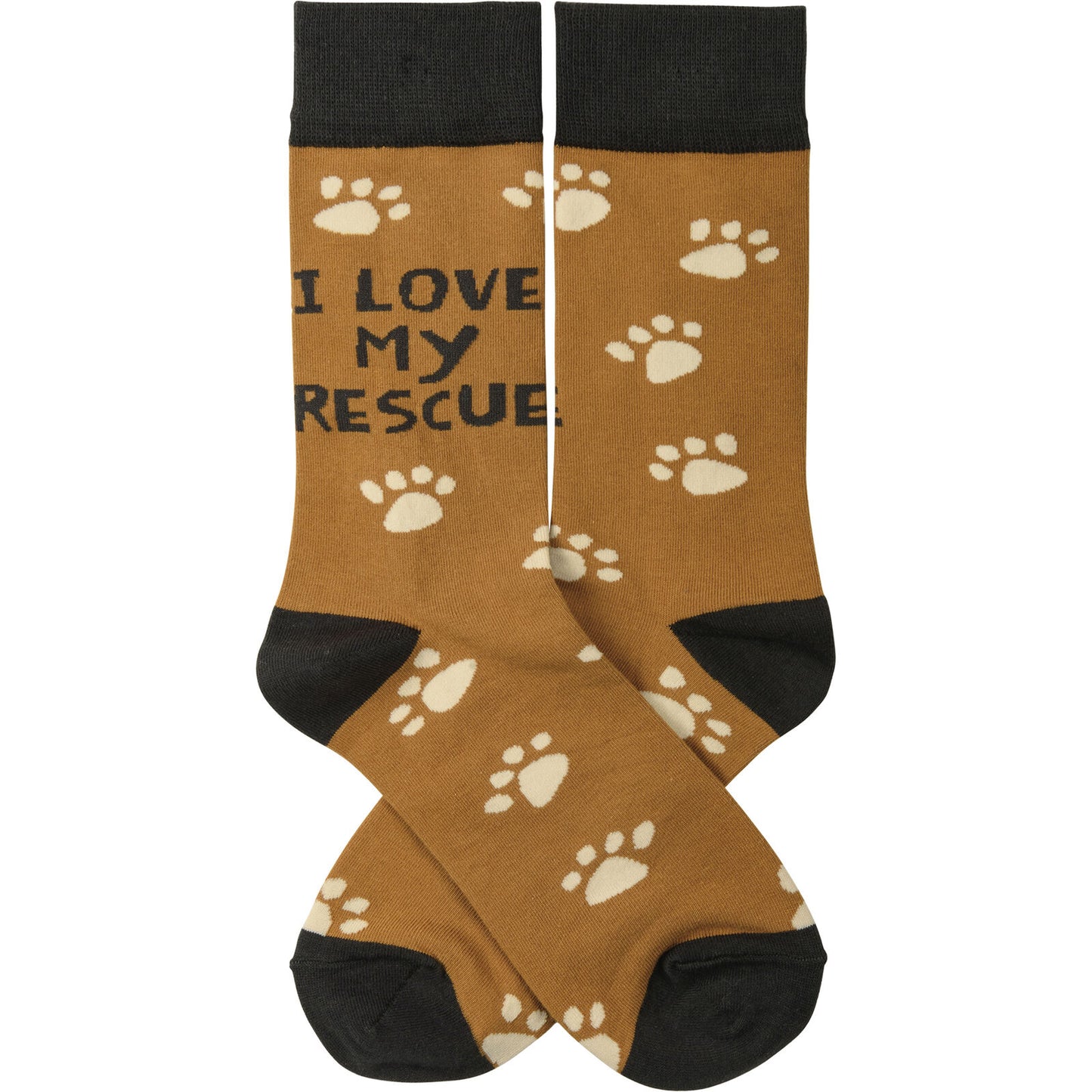 Primitives By Kathy Socks - I Love My Rescue Cat Dog