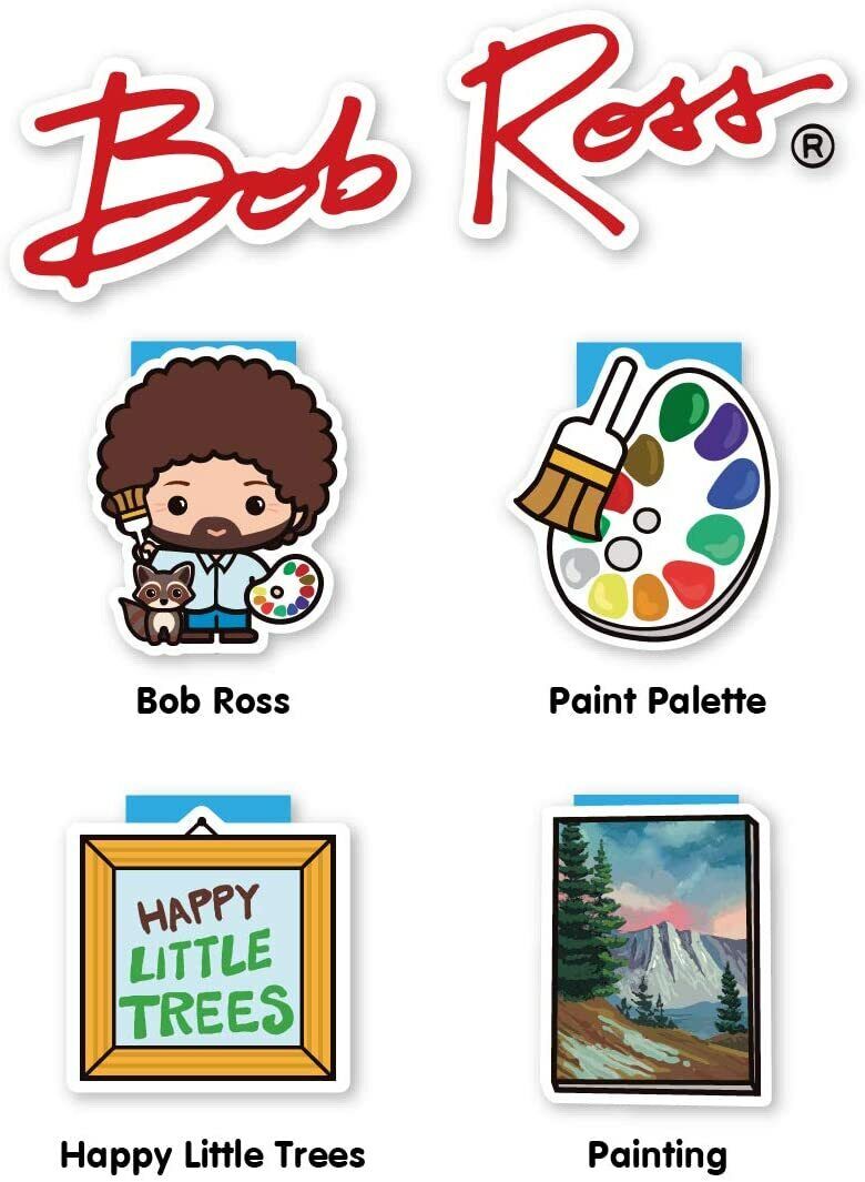 Re-Marks Bob Ross Magnetic Page Clips, Set of 4