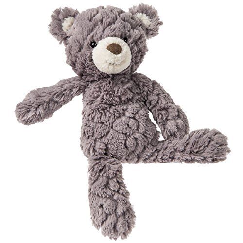 Mary Meyer Putty Bear Small Teddy Bear Plush Stuffed Animal Soft Toy, Grey