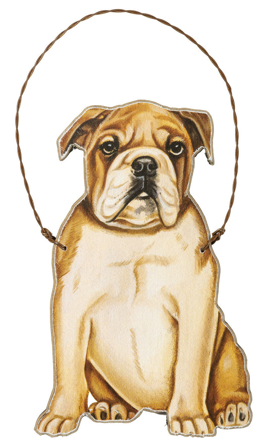 Primitives By Kathy Bulldog Christmas Ornament