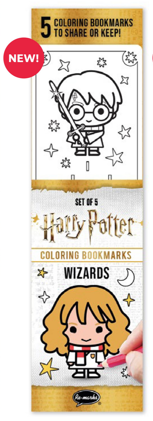 Re-Marks Harry Potter Wizards Colormarks Coloring Bookmarks