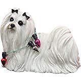Sandicast Maltese Wearing Holiday Lights Christmas Ornament
