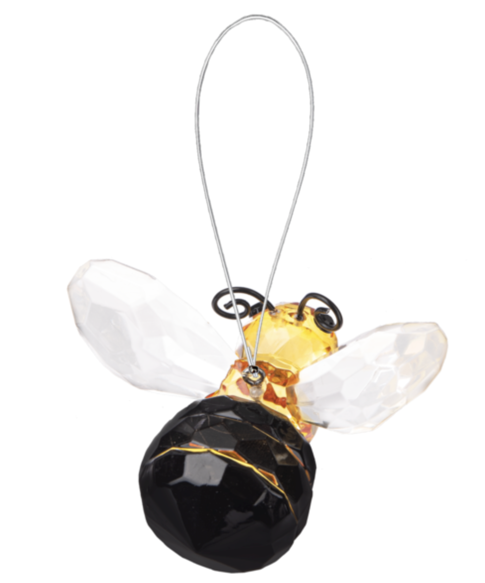 Crystal Expressions Ganz Acrylic Honey Bee Ornament, 2.5 inches