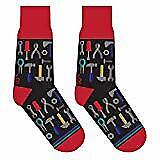 TOOLS on Black Men's Crew Socks by Yo Sox