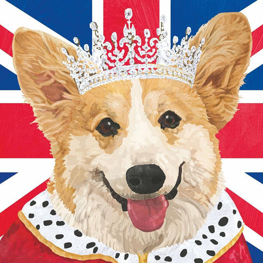 Paperproducts Design Royal Corgi Watercolor Luncheon Napkin