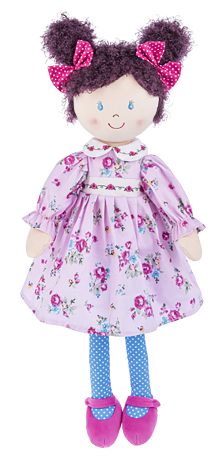 Ganz Rosalynn Plush Stuffed Toy Rag Doll with Purple Hair, 20 inches
