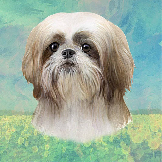 Shih Tzu (Tan Face) Tabletop Drink Coaster (1)