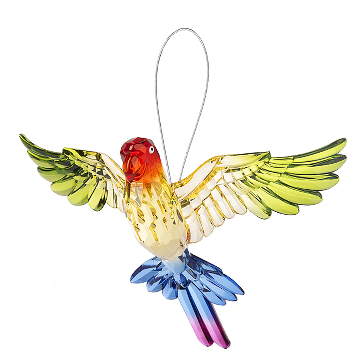 Colorful 7.75" Green Winged Parrot Acrylic Ornament/Sun-catcher