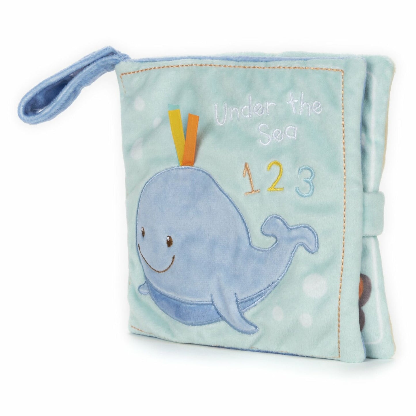 GUND Baby Sleepy Seas 123 Whale Soft Book Plush Sensory Stimulating Toy, 8"