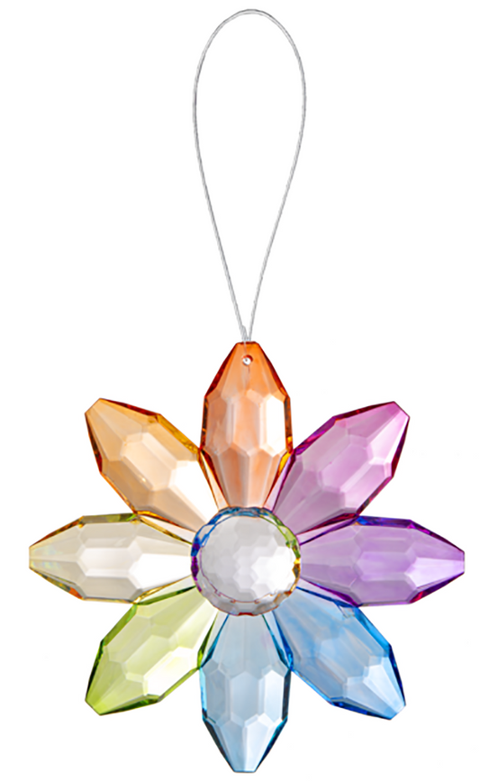 Ganz Crystal Expressions Rainbow Sweet Bloom Flower Ornament, 4.5" Diameter