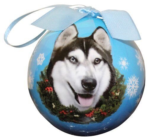 Siberian Husky Christmas Ornament Shatter Proof Ball Easy To Personalize