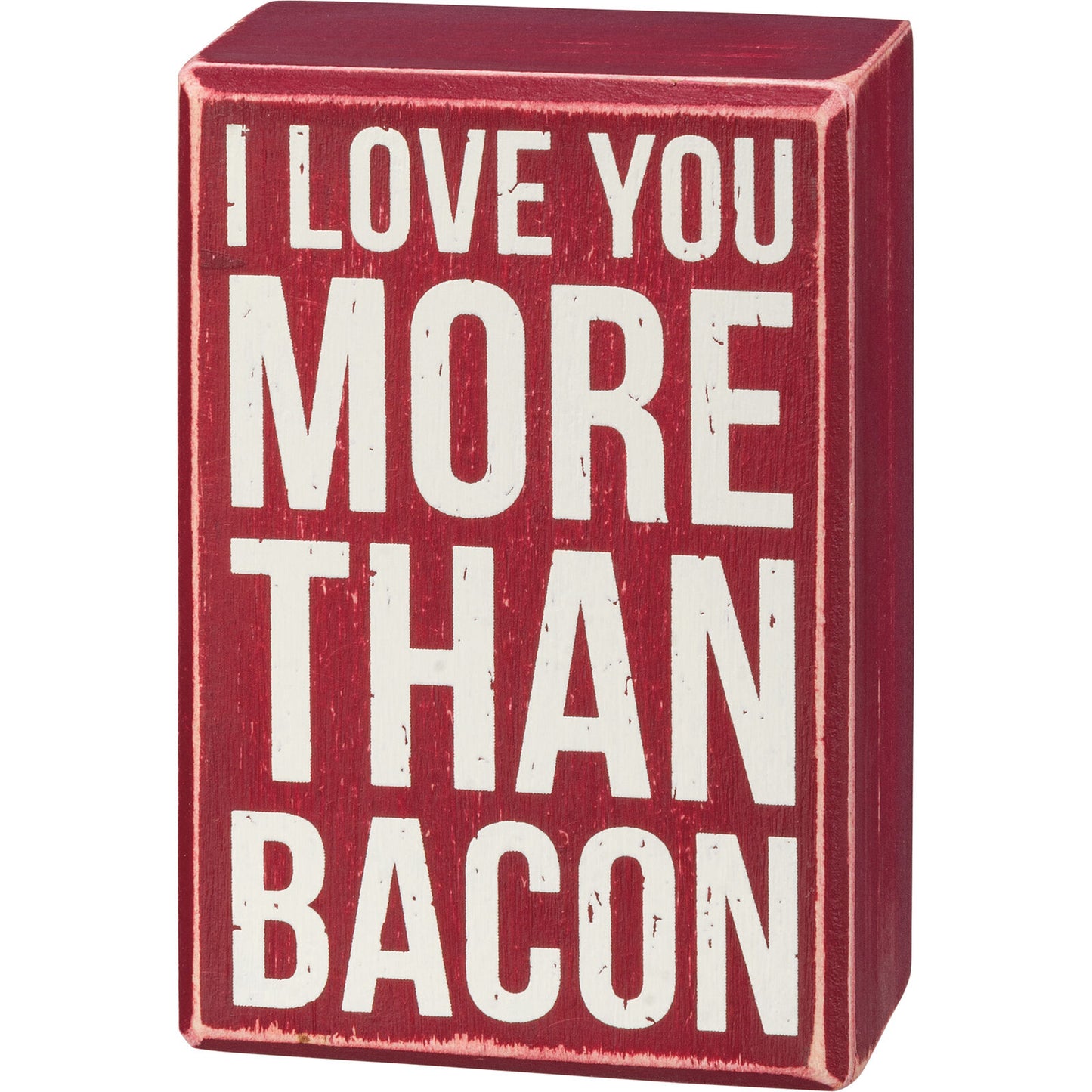 Primitives by Kathy Decorative Box Sign & Pair of Socks Gift Set - I Love You