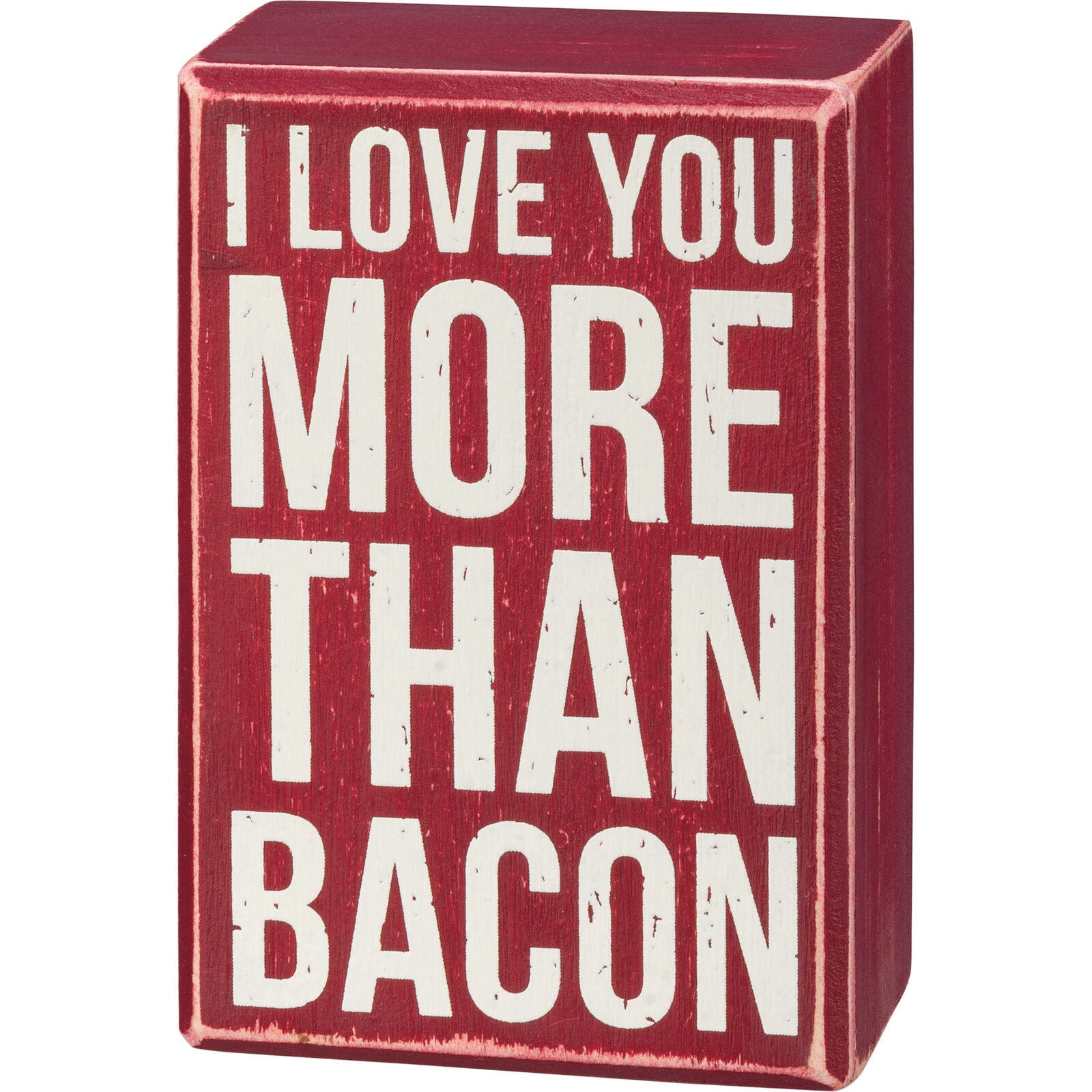 Primitives by Kathy Decorative Box Sign & Pair of Socks Gift Set - I Love You