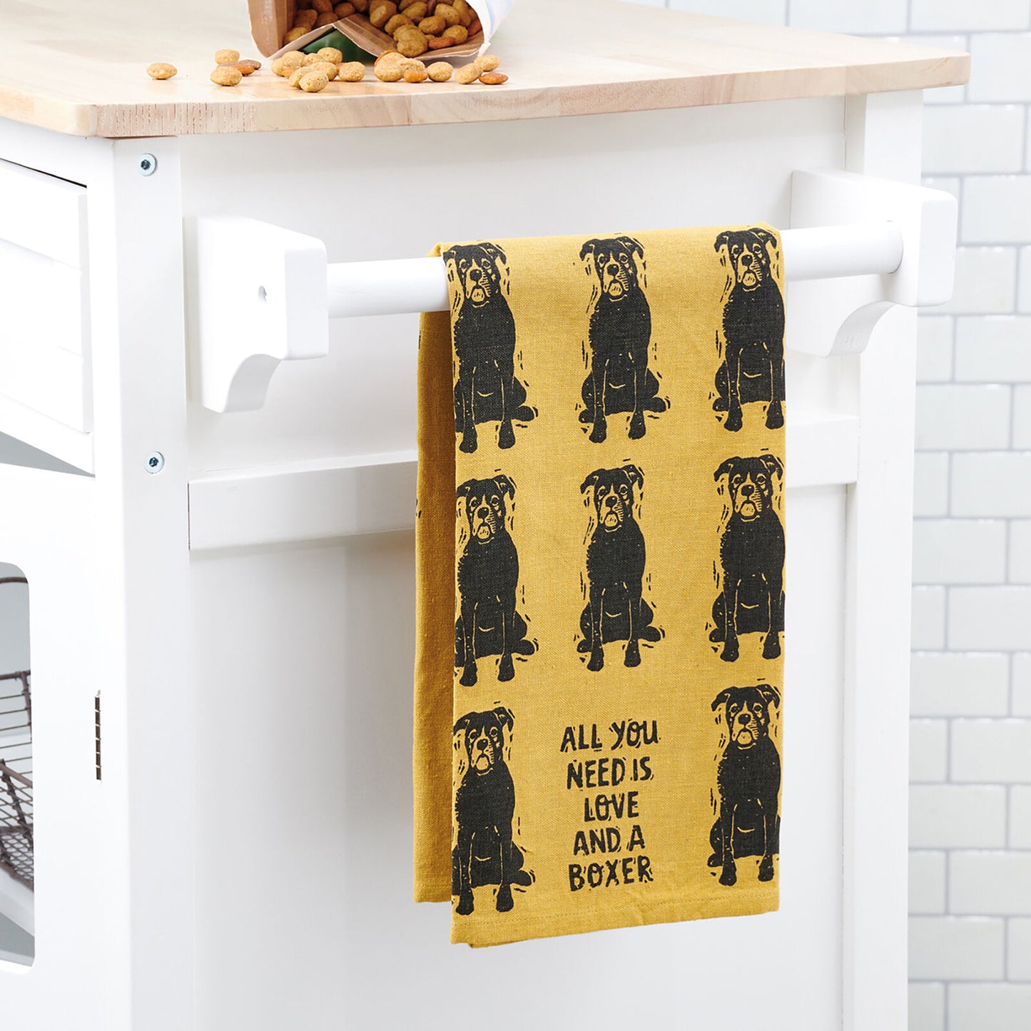 Primitives by Kathy Kitchen Towel - All You Need Is Love And A Boxer