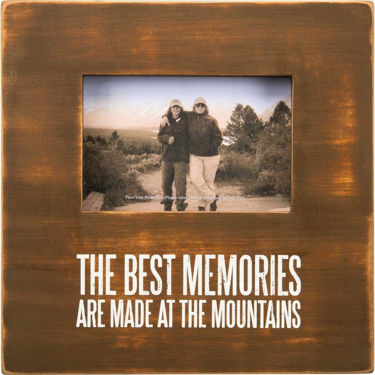 Primitives by Kathy Distressed Wood Frame10x10in Memories Made at The Mountains