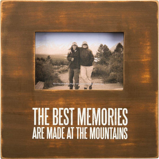 Primitives by Kathy Distressed Wood Frame10x10in Memories Made at The Mountains