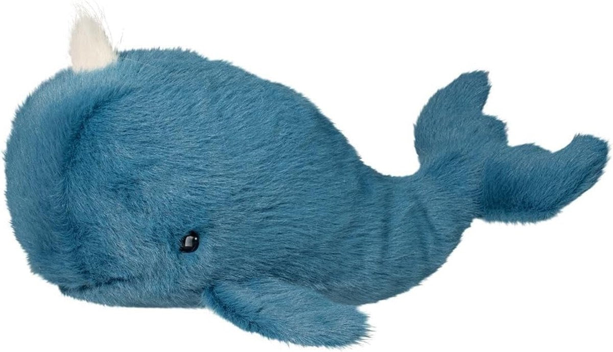 Douglas Marina Navy Whale with Spout Plush Stuffed Animal Toy, 12"