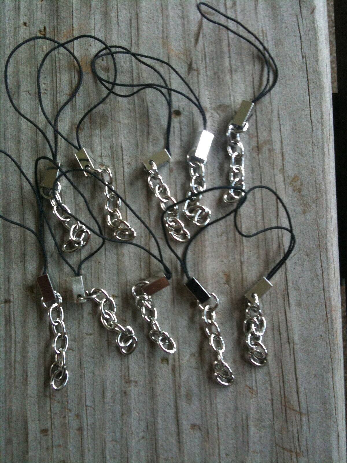 Cell Phone Straps - set of 10 with 1" of Chain attached